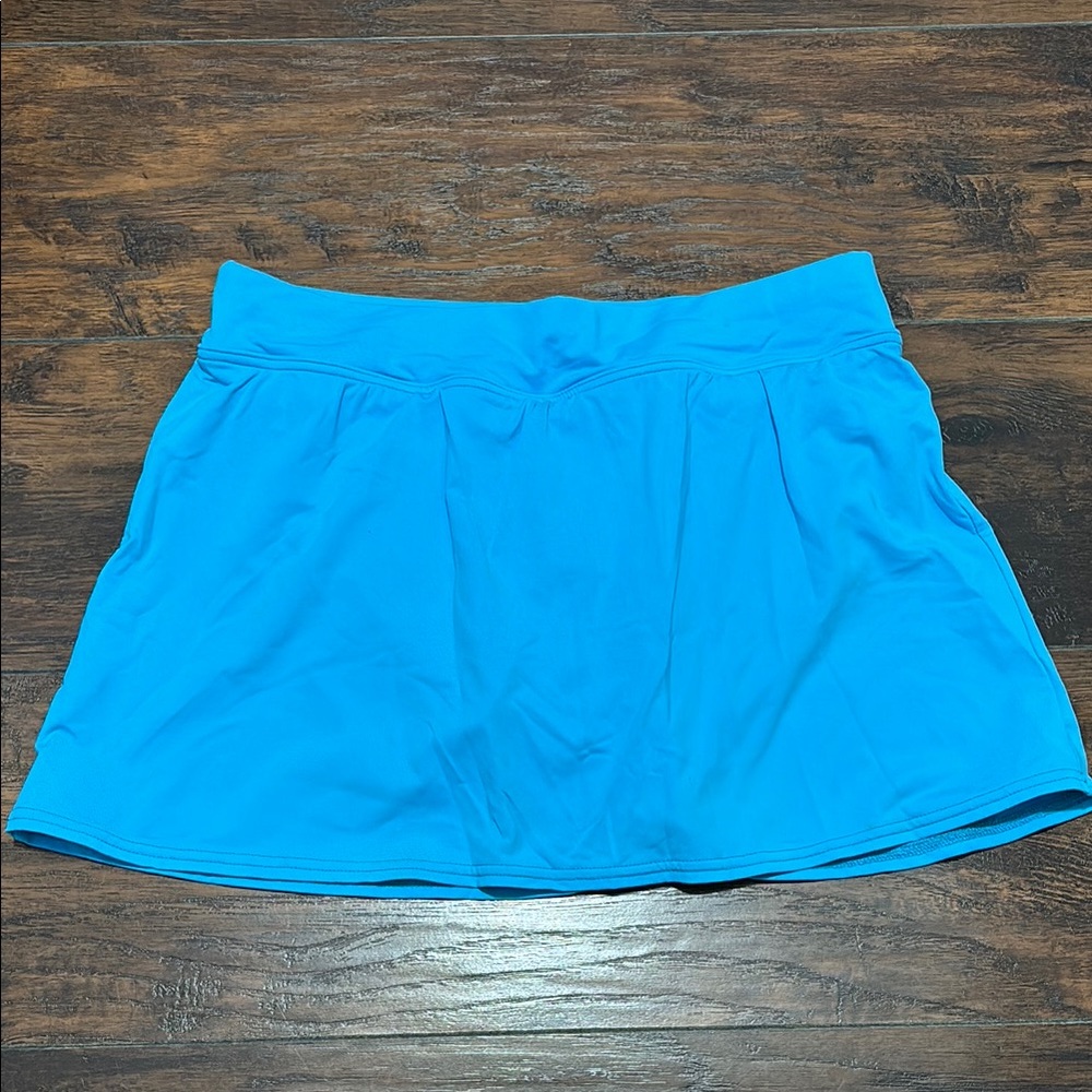 Lands' End blue swim skirt
